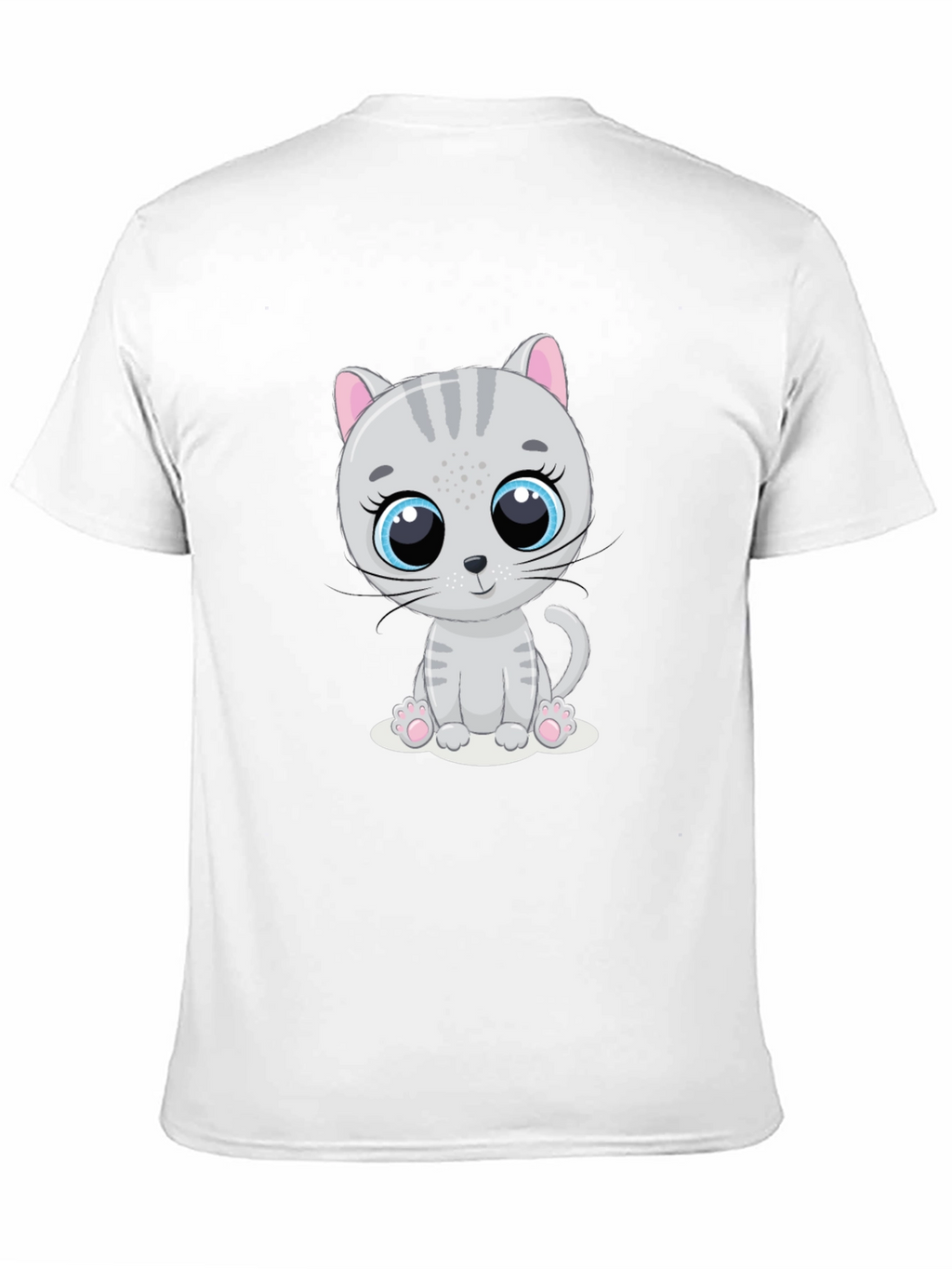 Cute Cartoon Cat Graphic Print T-Shirt