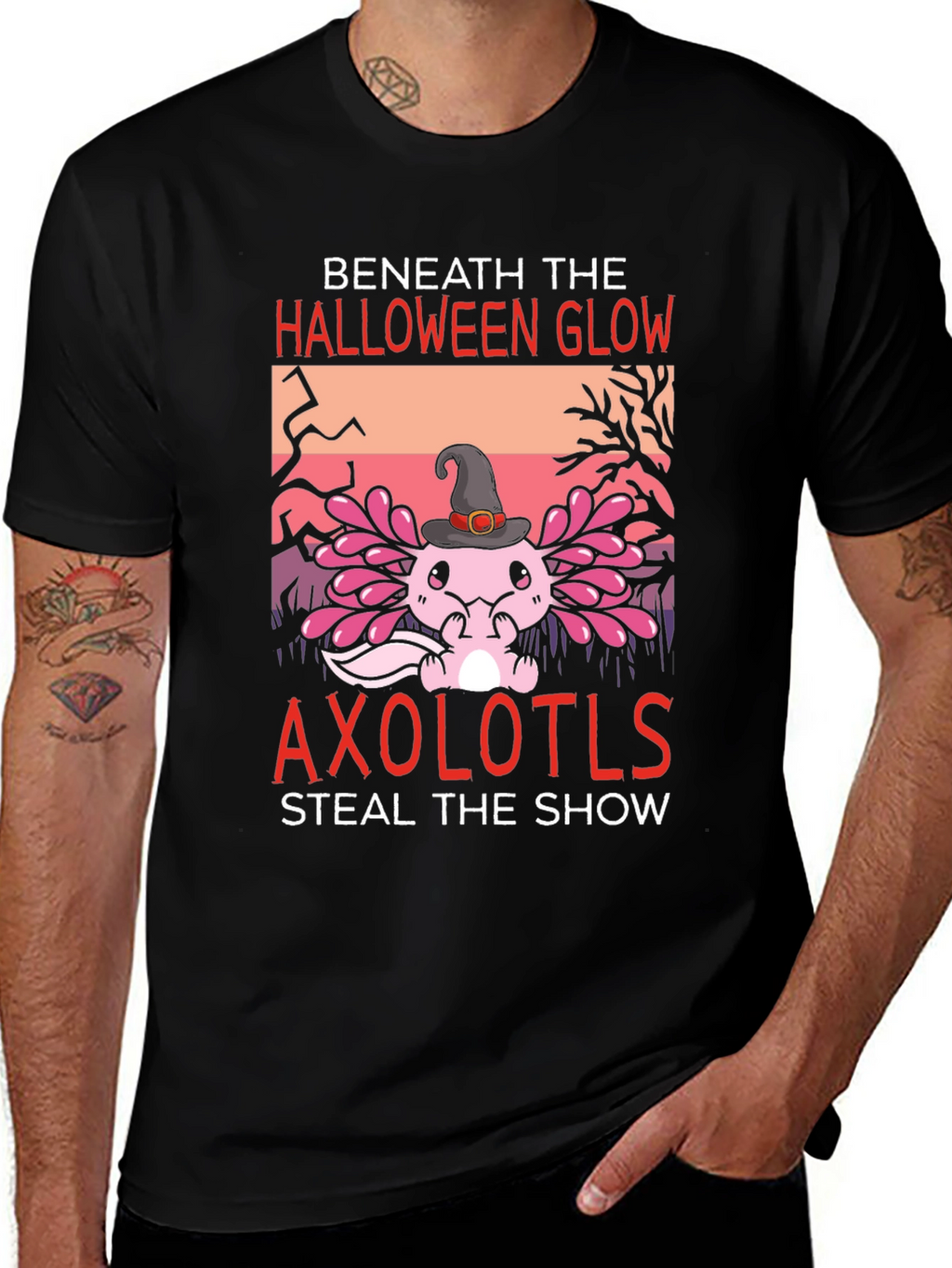 Halloween Axolotl Graphic T-Shirt