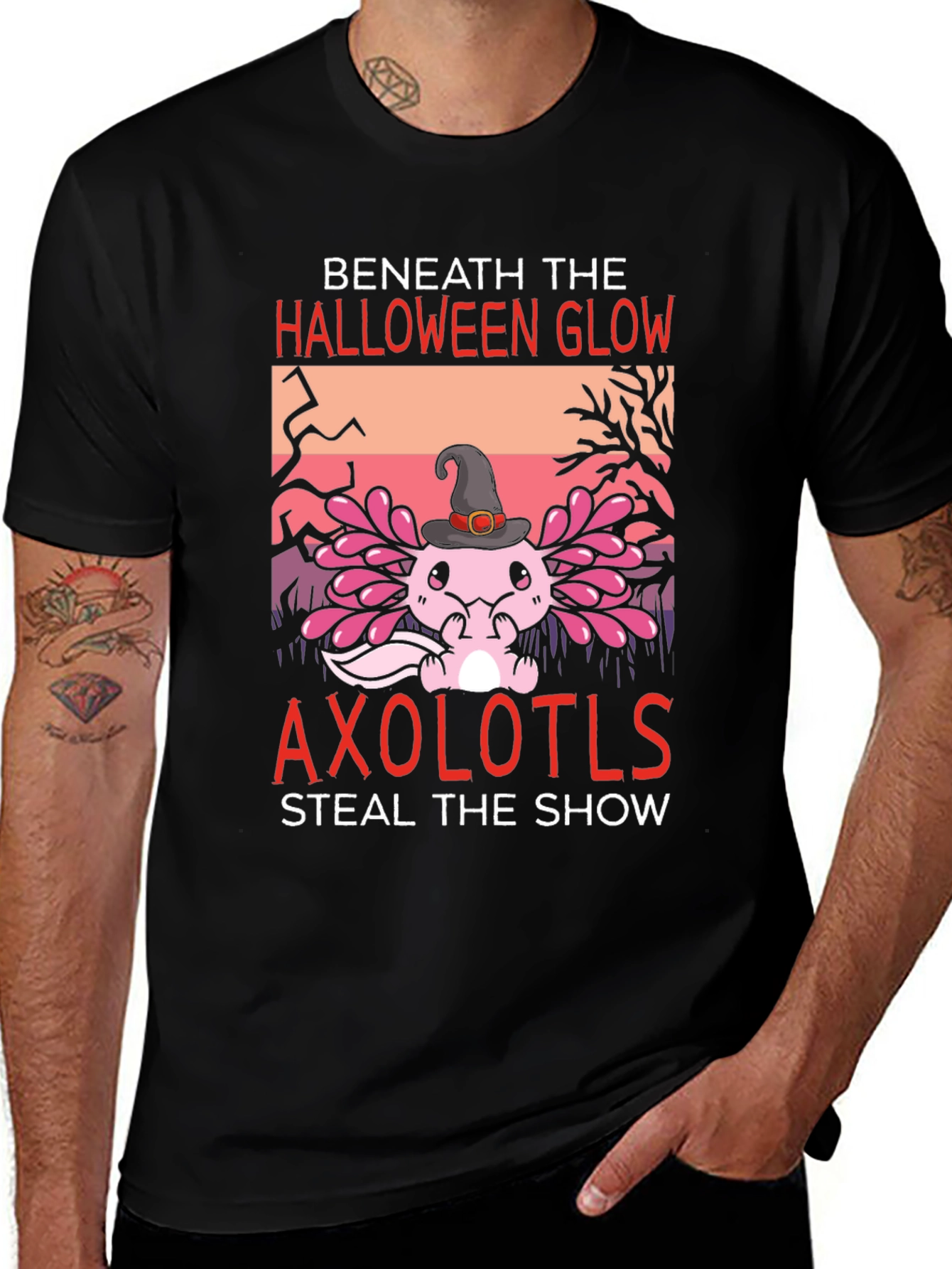 Halloween Axolotl Graphic T-Shirt