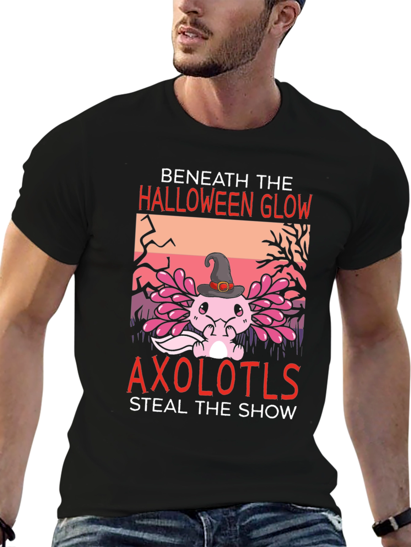 Halloween Axolotl Graphic T-Shirt