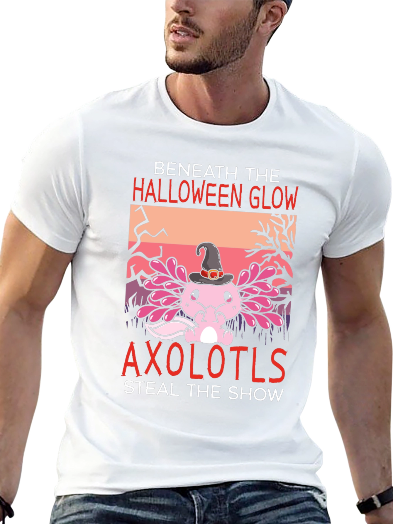 Halloween Axolotl Graphic T-Shirt