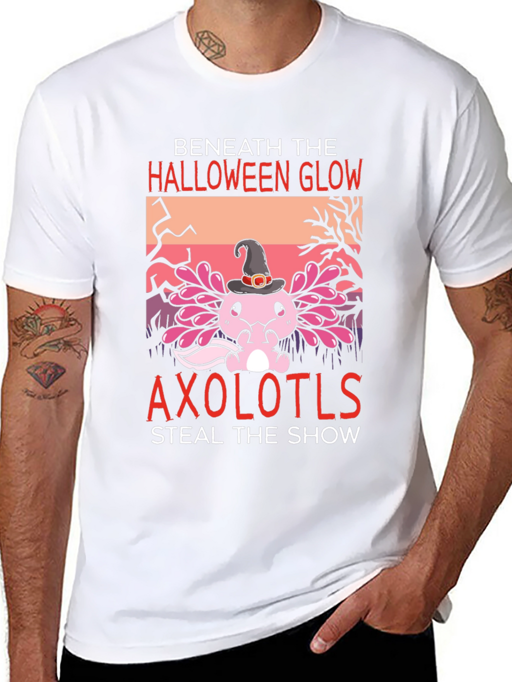 Halloween Axolotl Graphic T-Shirt