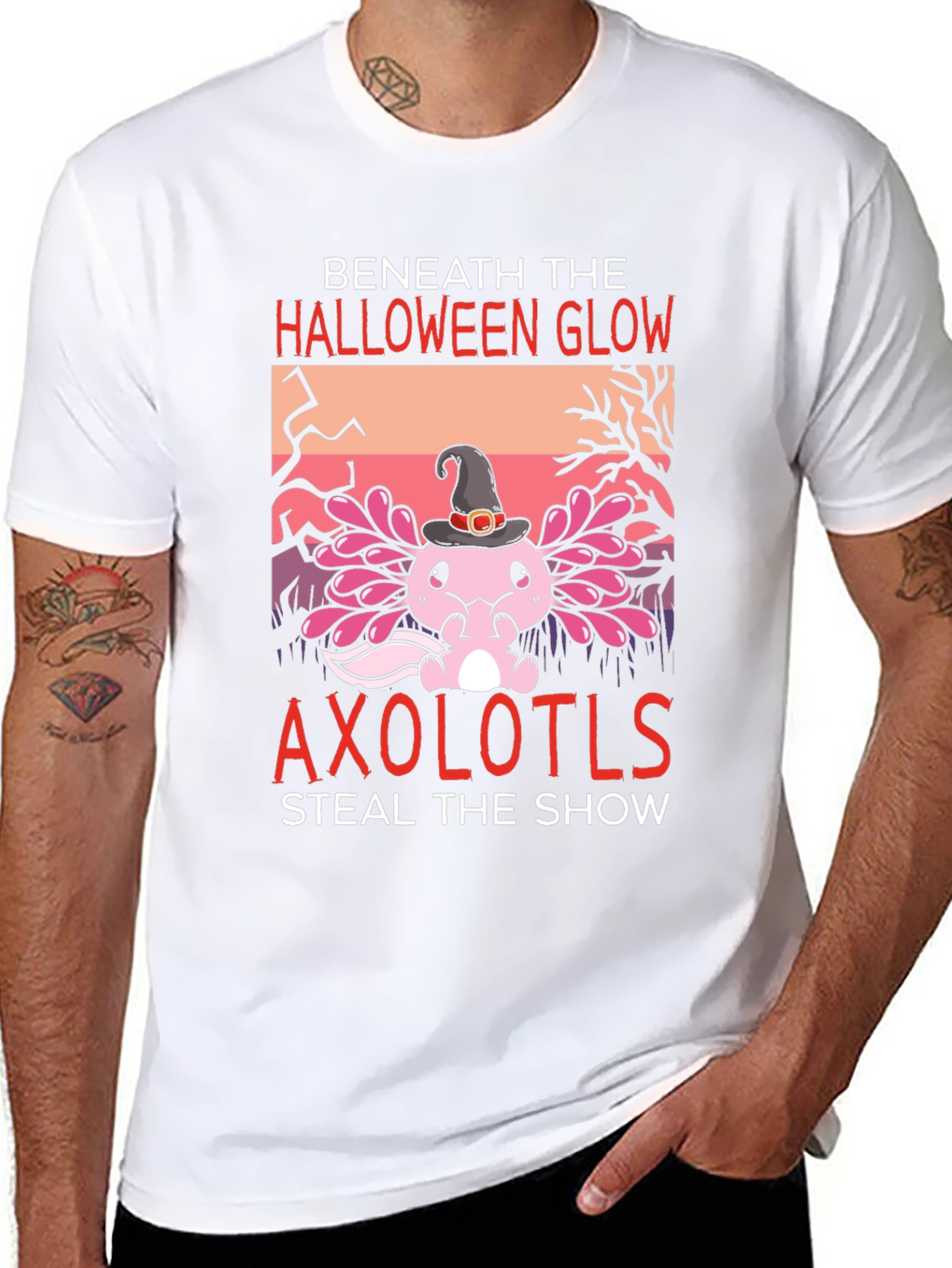 Halloween Axolotl Graphic T-Shirt