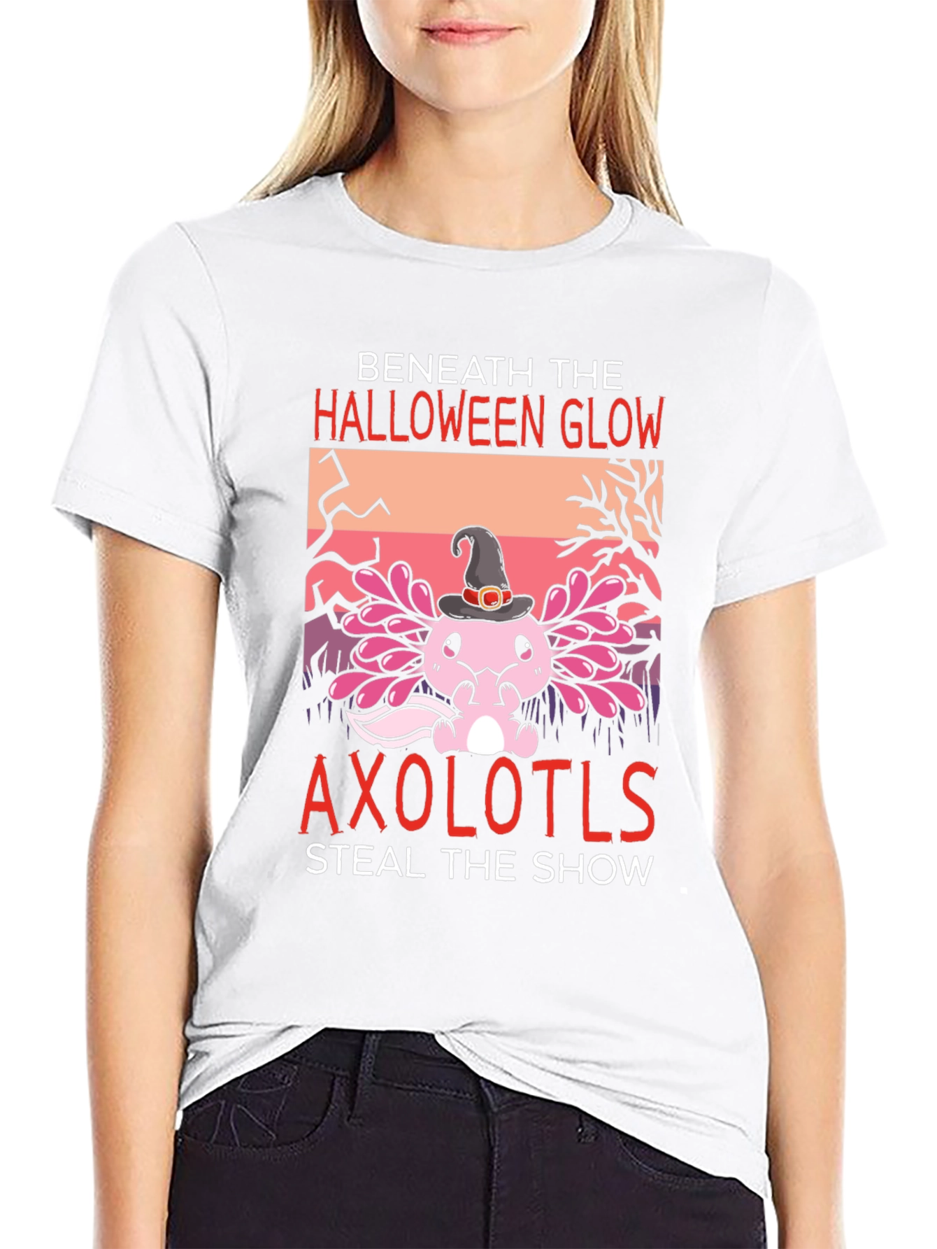 Halloween Axolotl Graphic T-Shirt