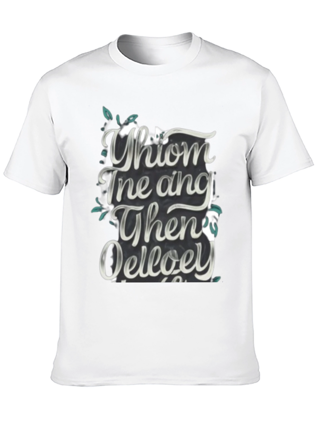 Whimsical Text Graphic Black Tee