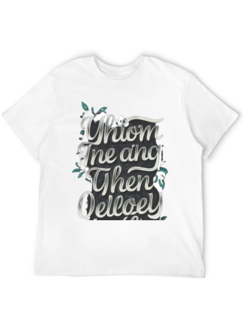 Whimsical Text Graphic Black Tee