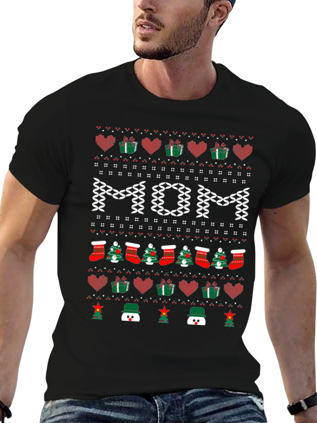 Festive Mom Christmas T-Shirt - Holiday Season Apparel