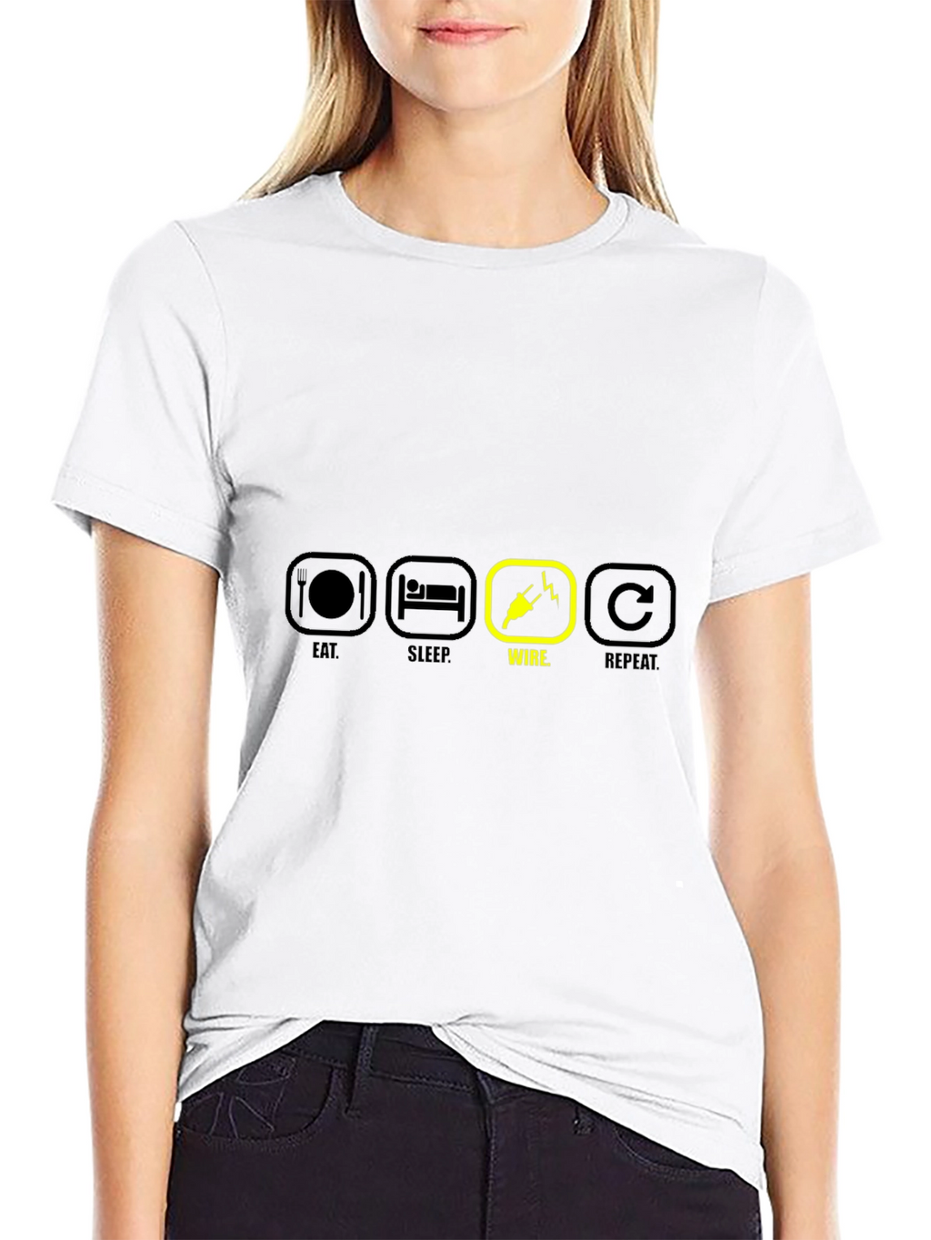 Eat Sleep Wire Repeat T-Shirt Electrician Gift