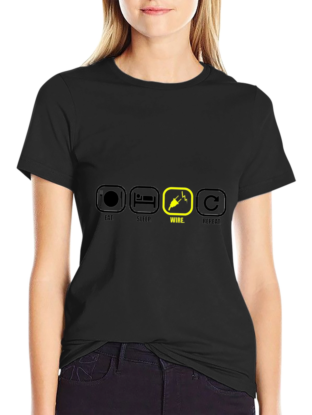 Eat Sleep Wire Repeat T-Shirt Electrician Gift