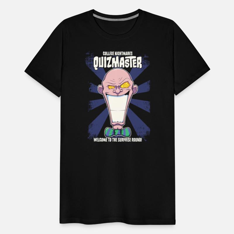Quizmaster Funny Cartoon College T-shirt