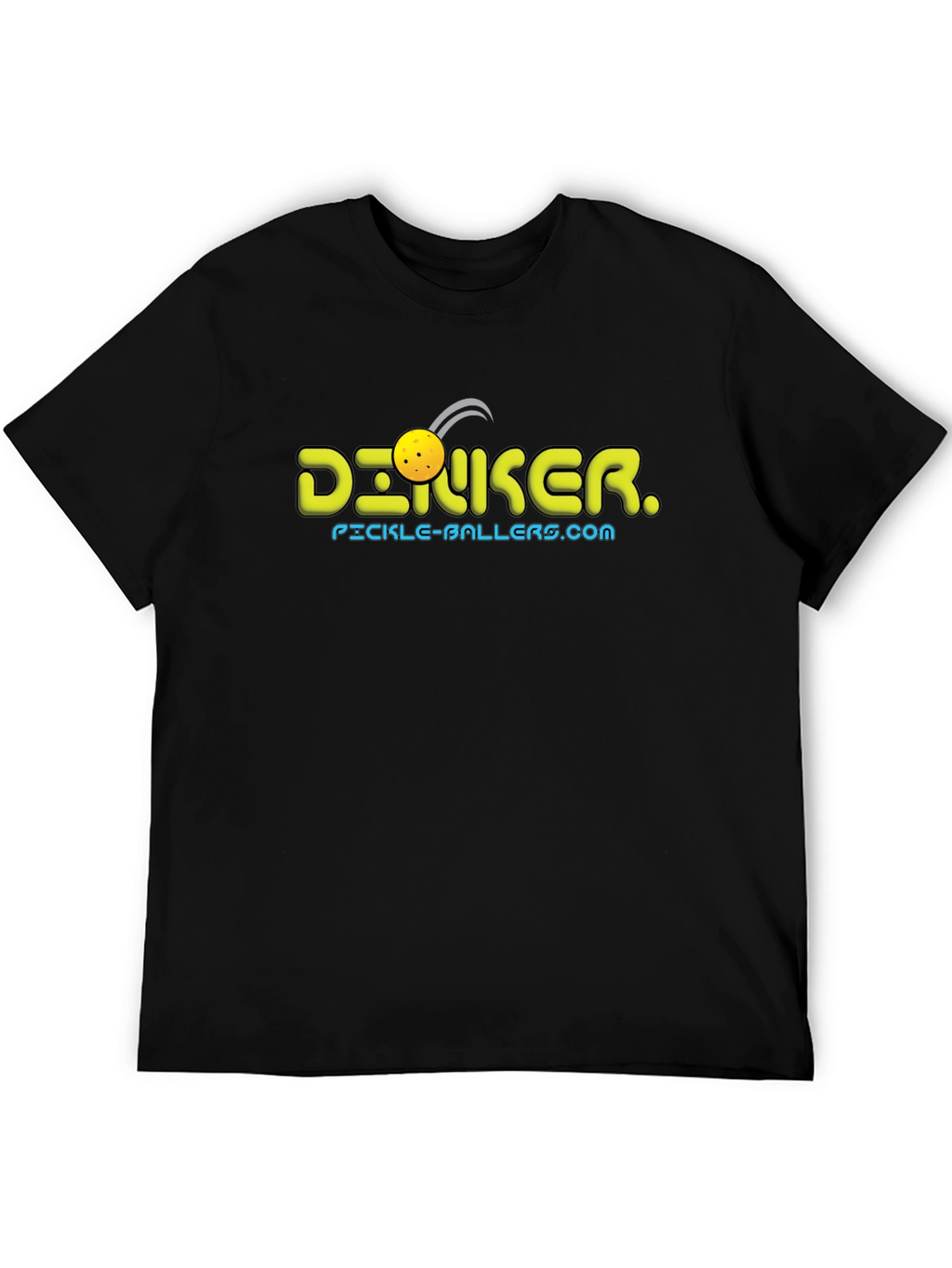 Pickleballer Black T-Shirt - Dink Graphic