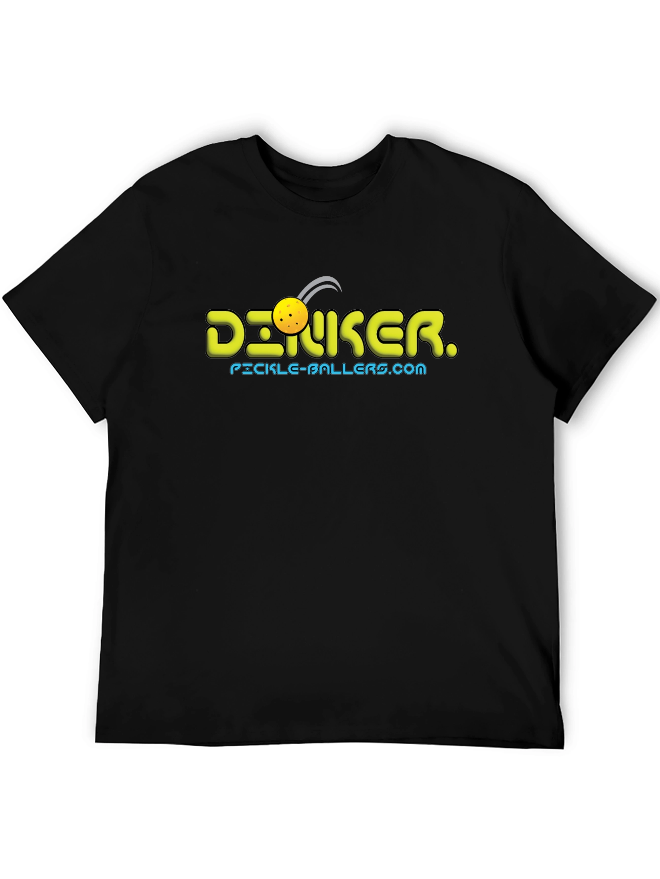 Pickleballer Black T-Shirt - Dink Graphic