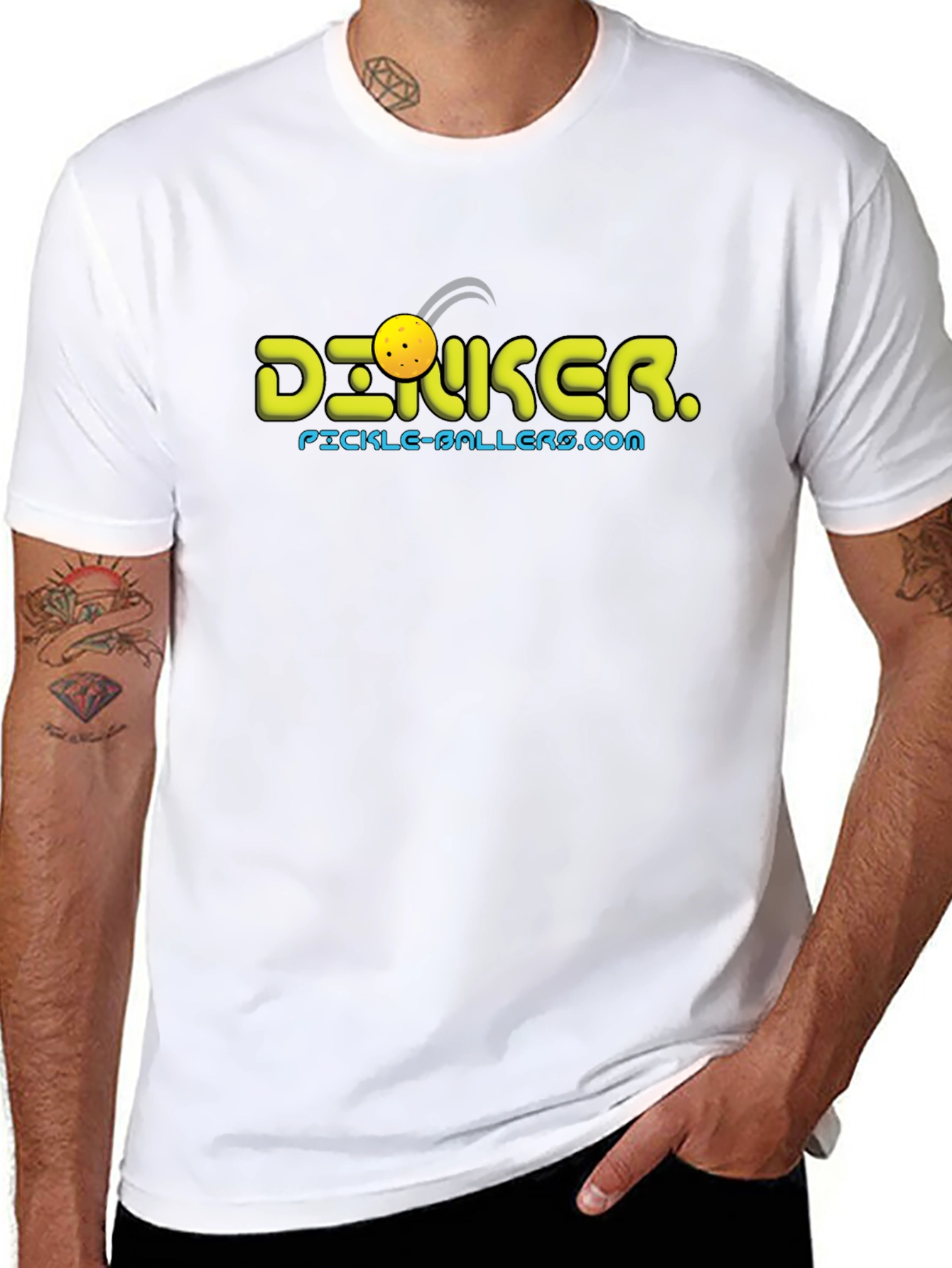Pickleballer Black T-Shirt - Dink Graphic