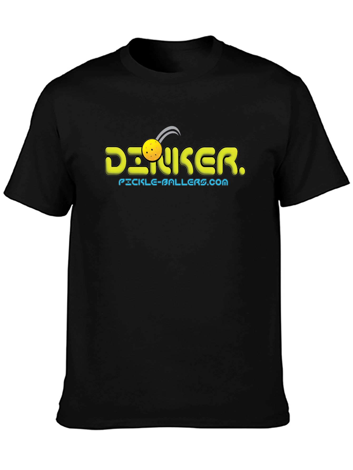 Pickleballer Black T-Shirt - Dink Graphic