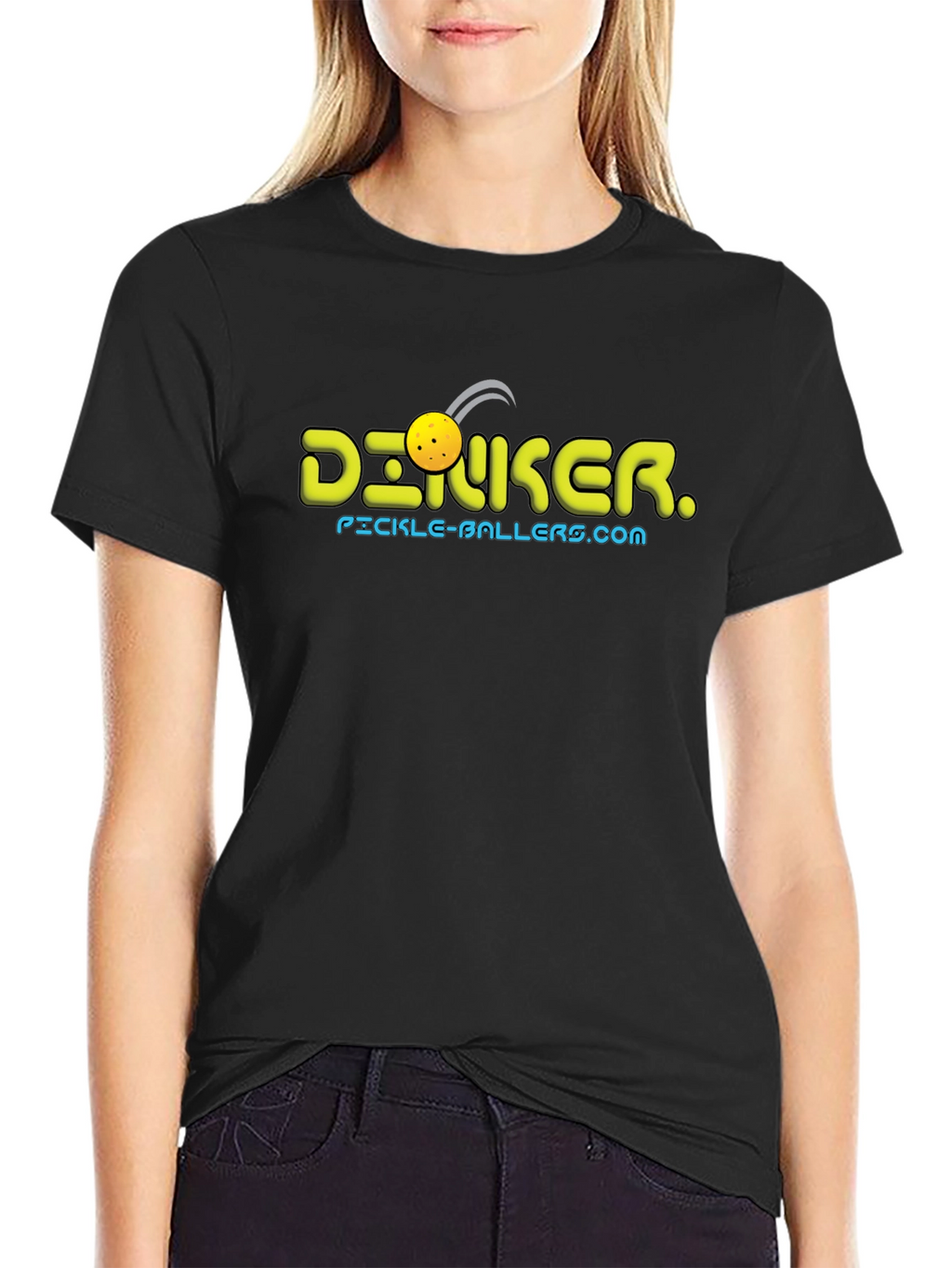 Pickleballer Black T-Shirt - Dink Graphic