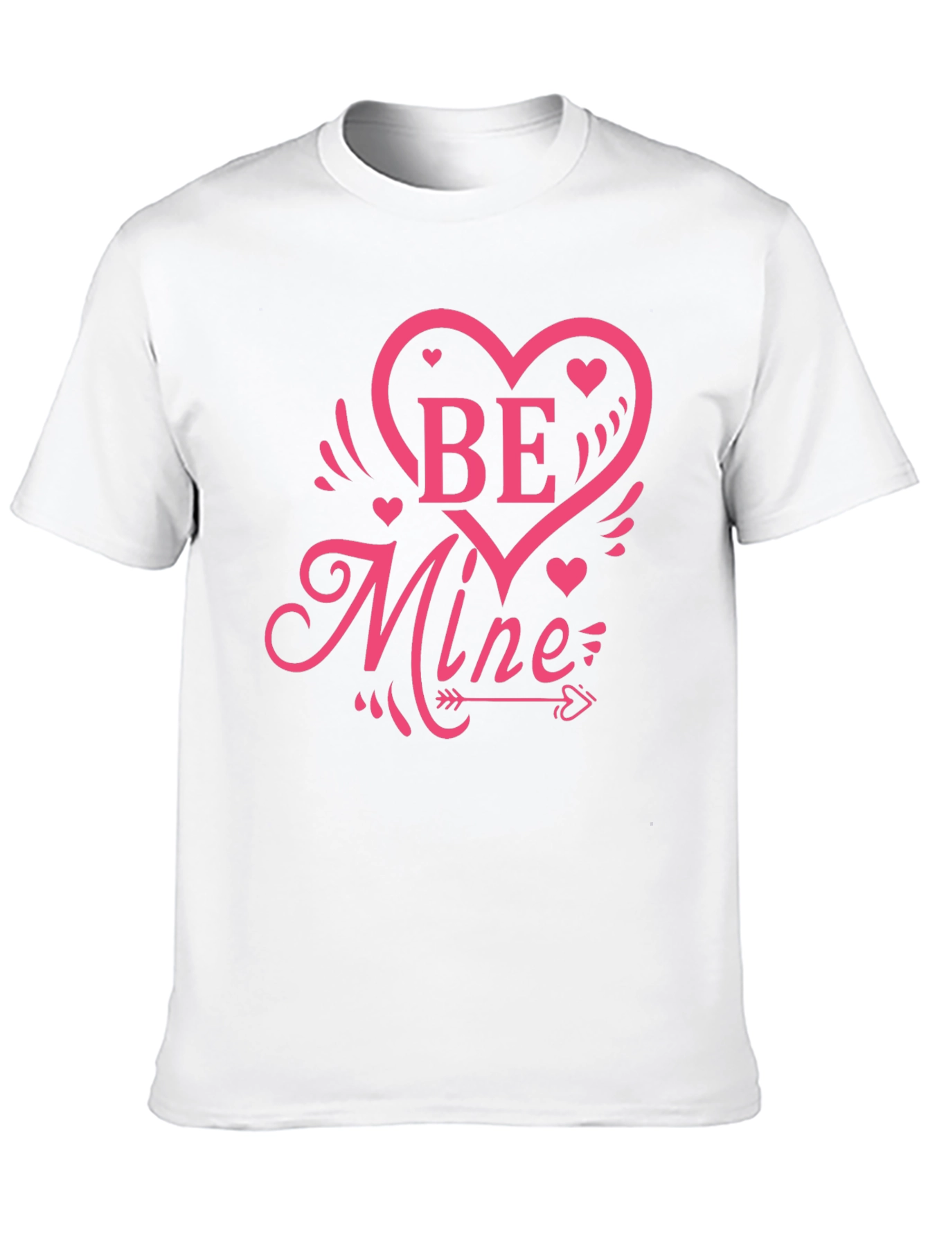 Be Mine Heart Graphic Black T-Shirt