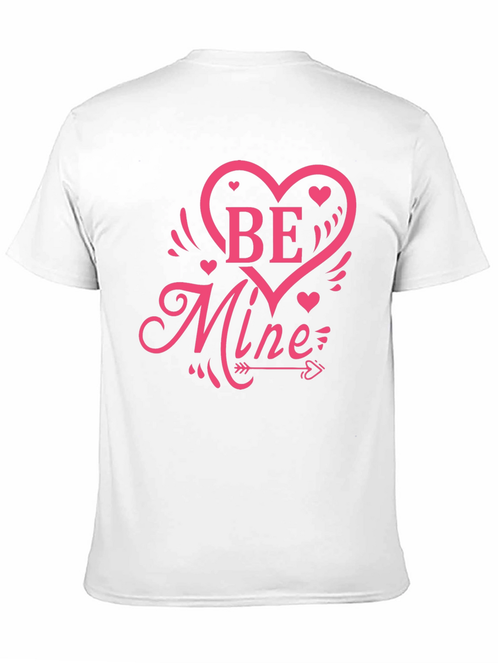Be Mine Heart Graphic Black T-Shirt