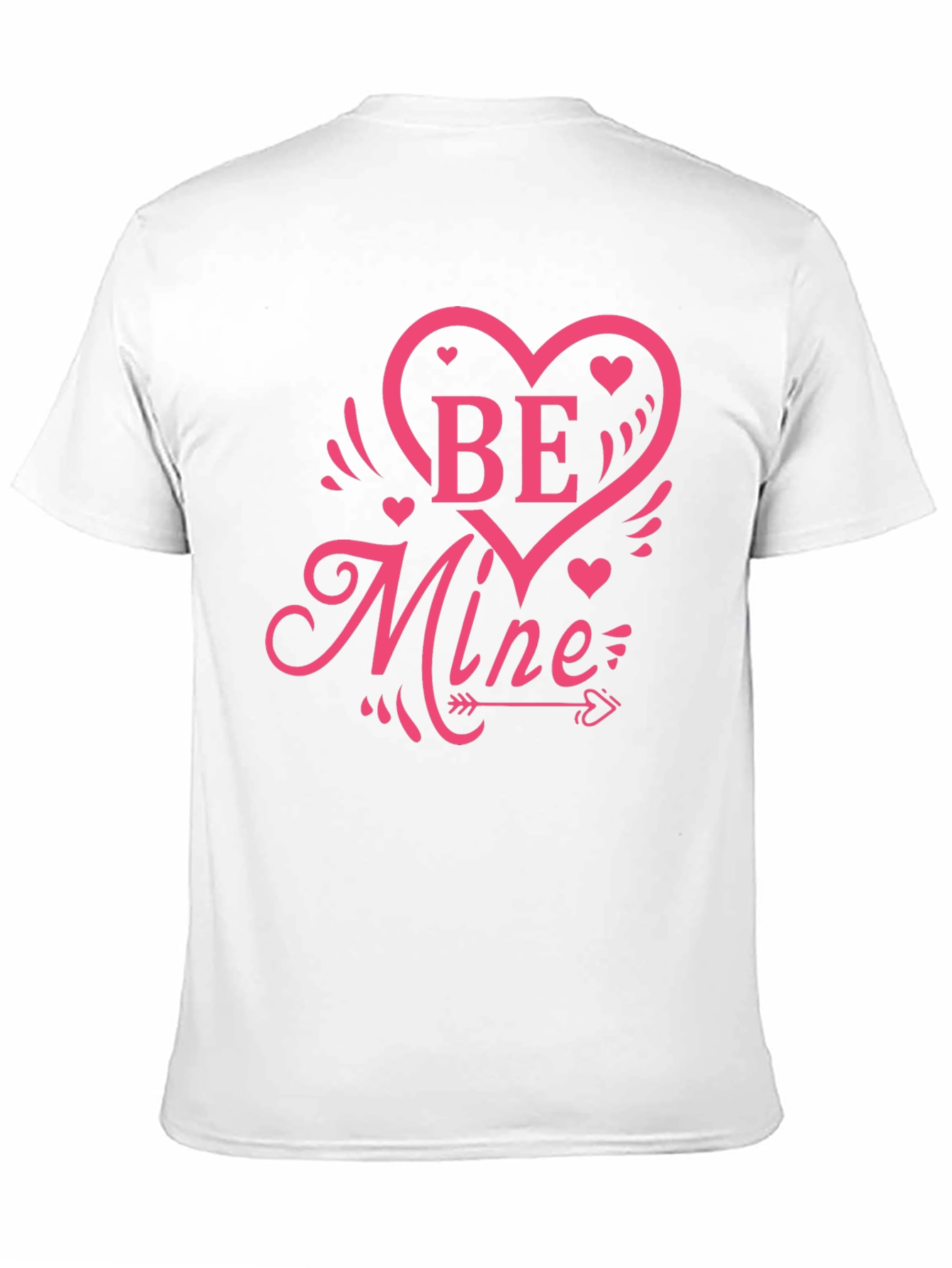 Be Mine Heart Graphic Black T-Shirt