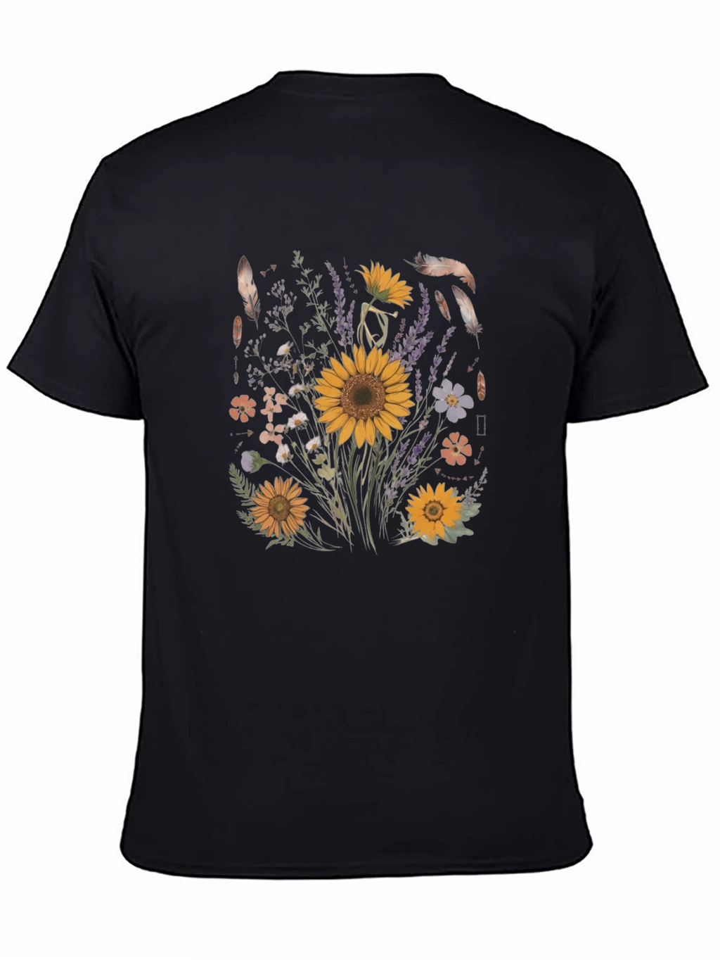 Floral Graphic Tee - Sunflower Design