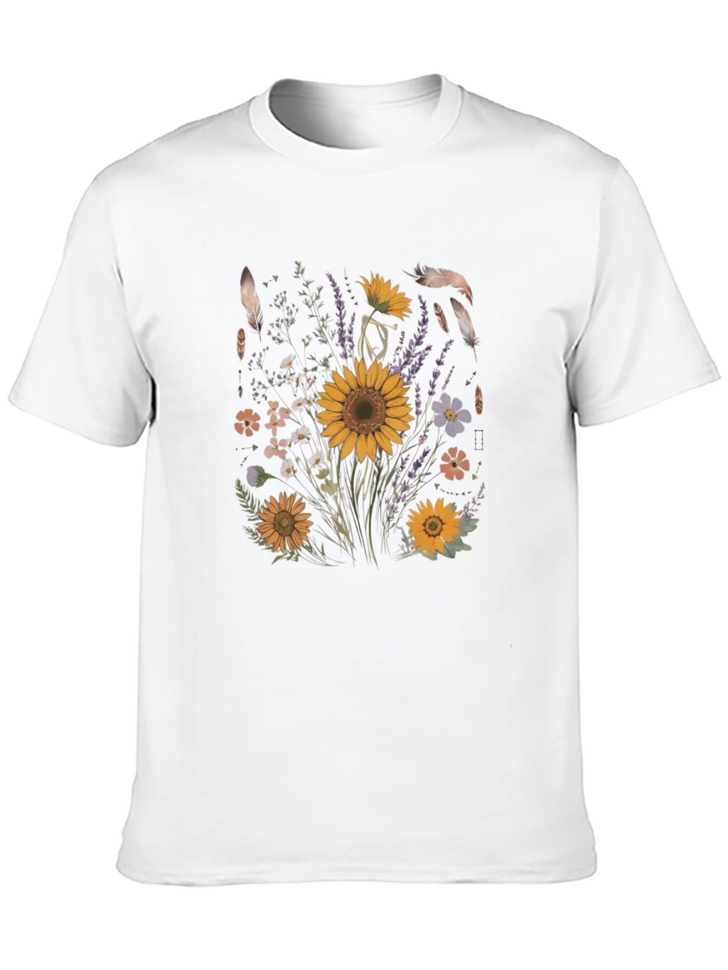Floral Graphic Tee - Sunflower Design