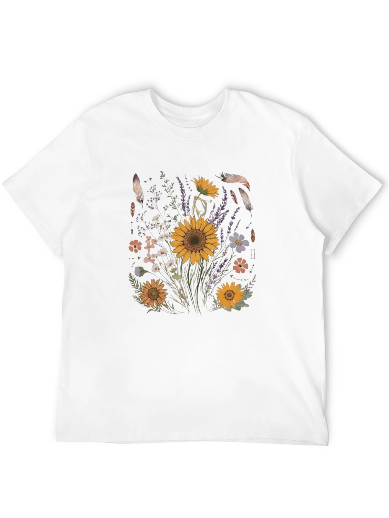 Floral Graphic Tee - Sunflower Design