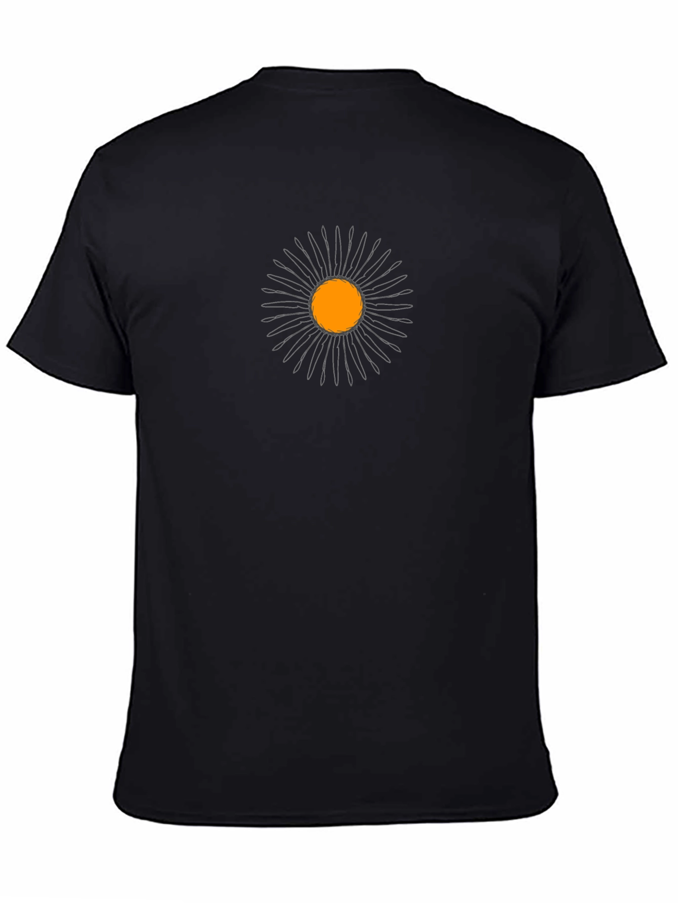 Abstract Floral Graphic Black Tee