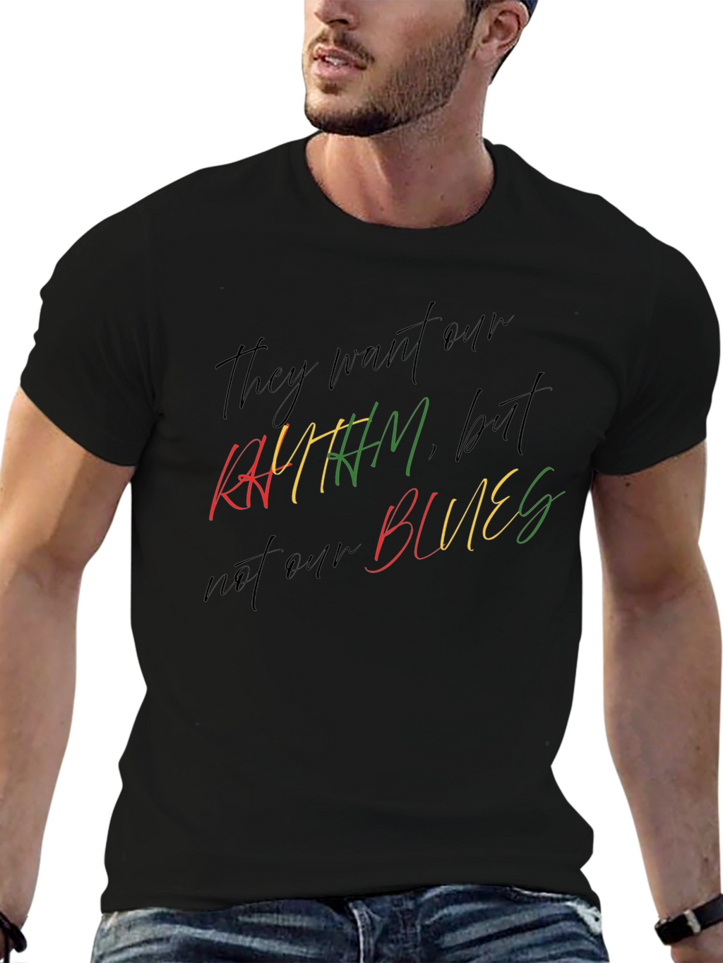 Rhythm & Blues Graphic Tee - Black Unisex T-Shirt