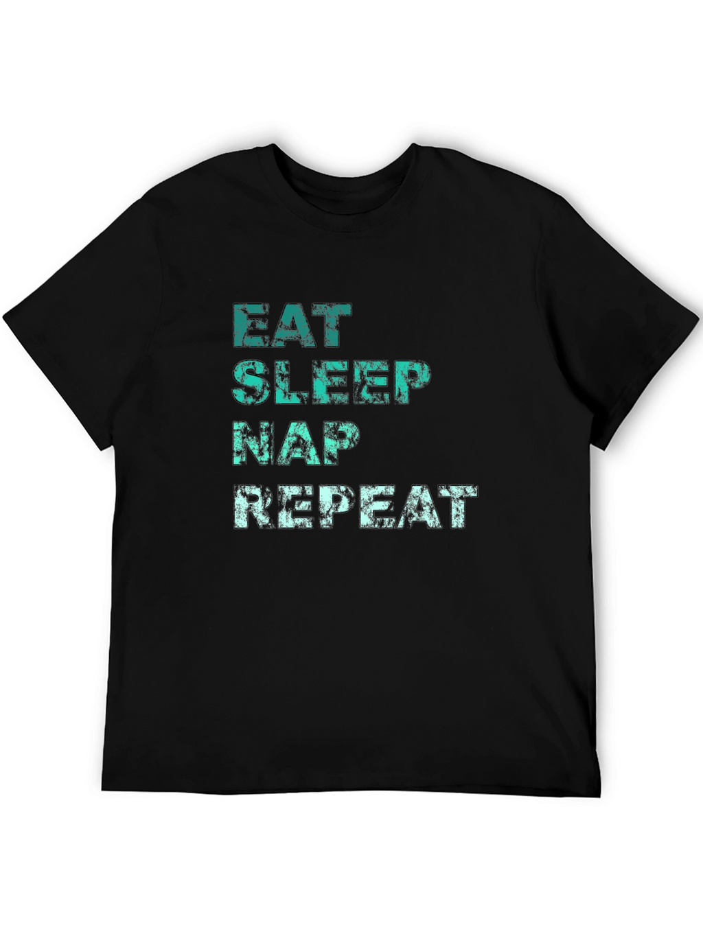 Eat Sleep Nap Repeat Black T-Shirt