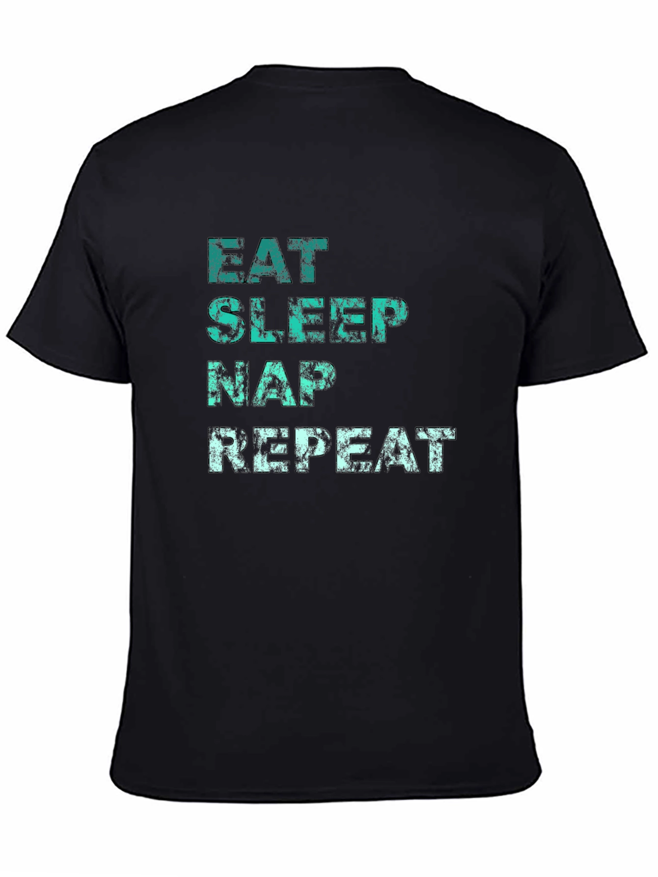 Eat Sleep Nap Repeat Black T-Shirt