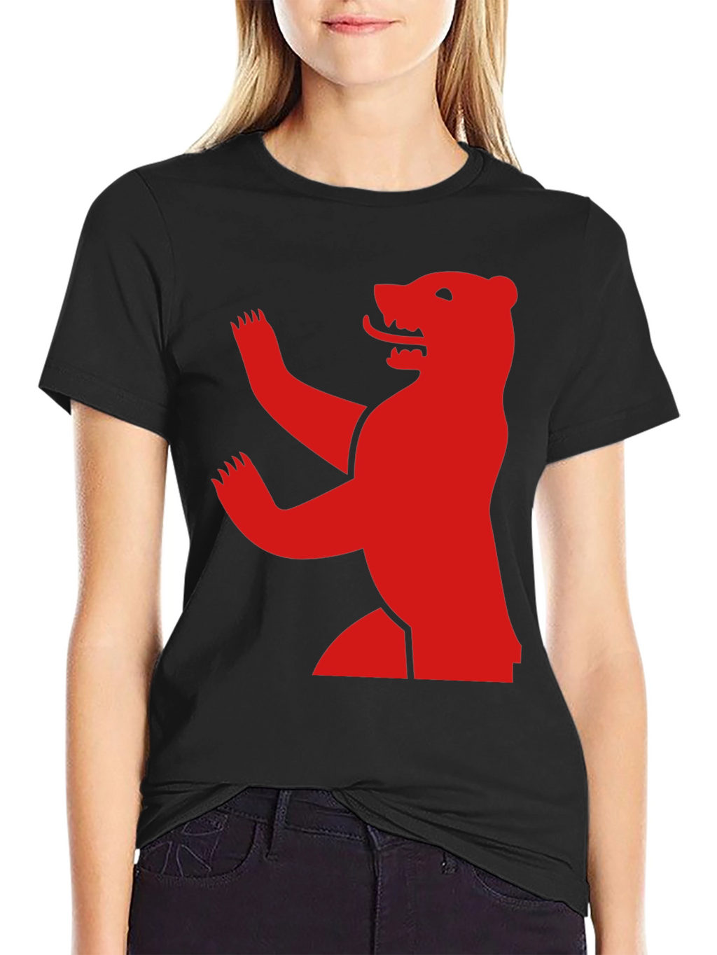 Bear Graphic Black T-Shirt