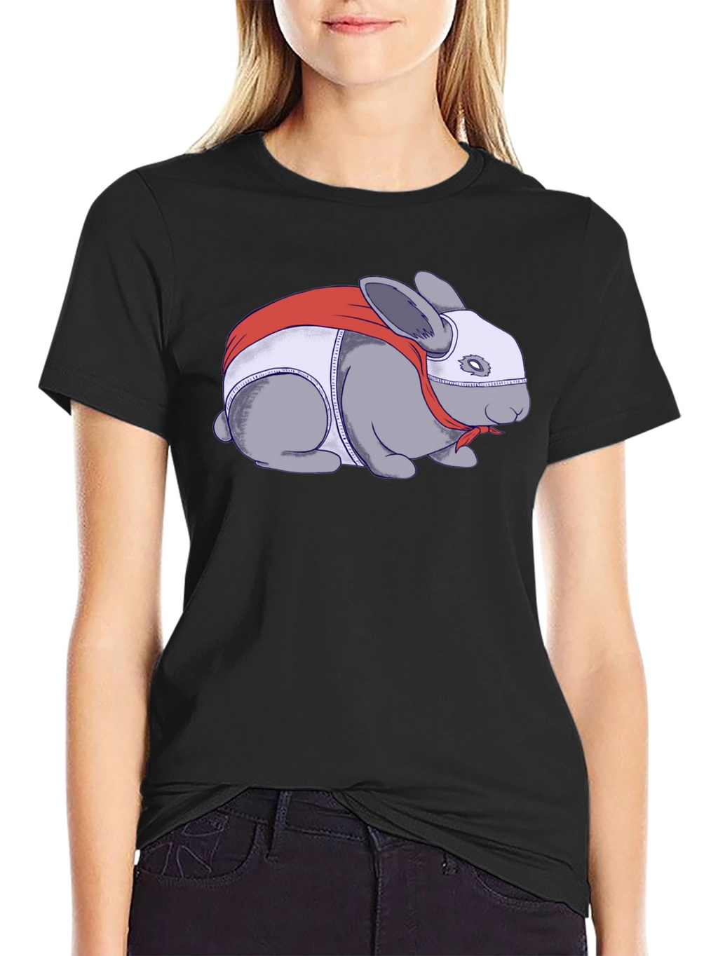 Superhero Rabbit Graphic T-Shirt