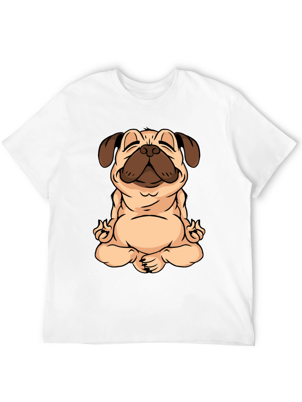 Zen Pug Black T-Shirt - Meditating Dog Graphic Tee