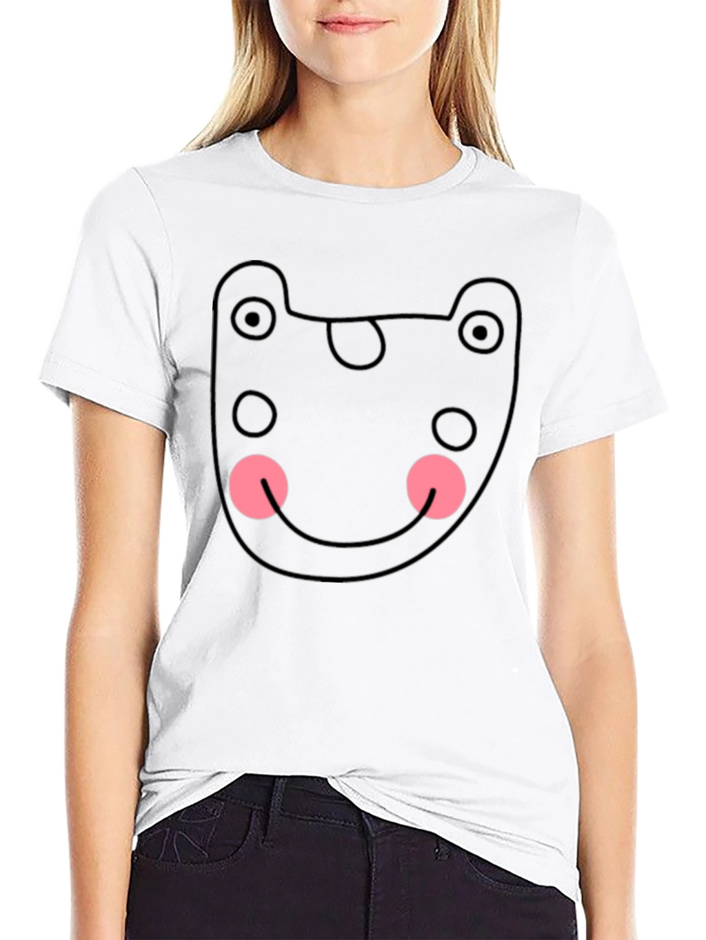 Funky Black Tee - Abstract Bear Graphic