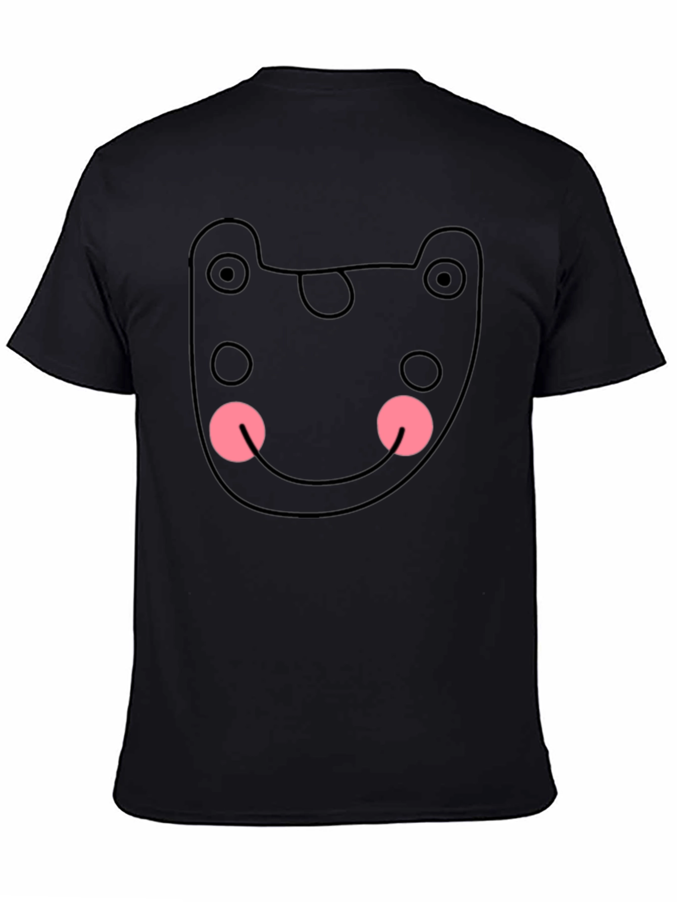 Funky Black Tee - Abstract Bear Graphic