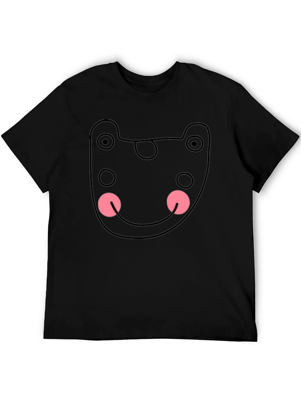 Funky Black Tee - Abstract Bear Graphic