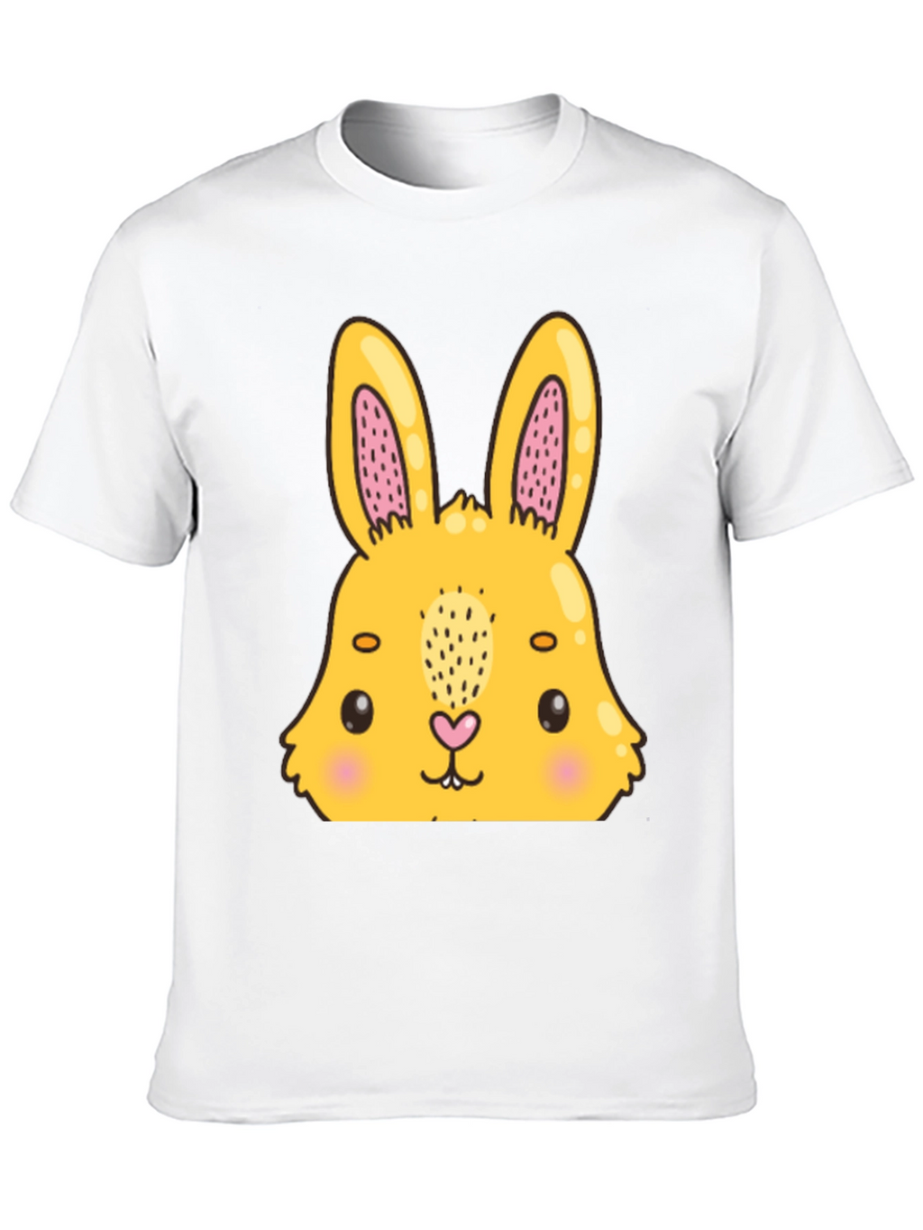 Cute Bunny Graphic Black T-Shirt