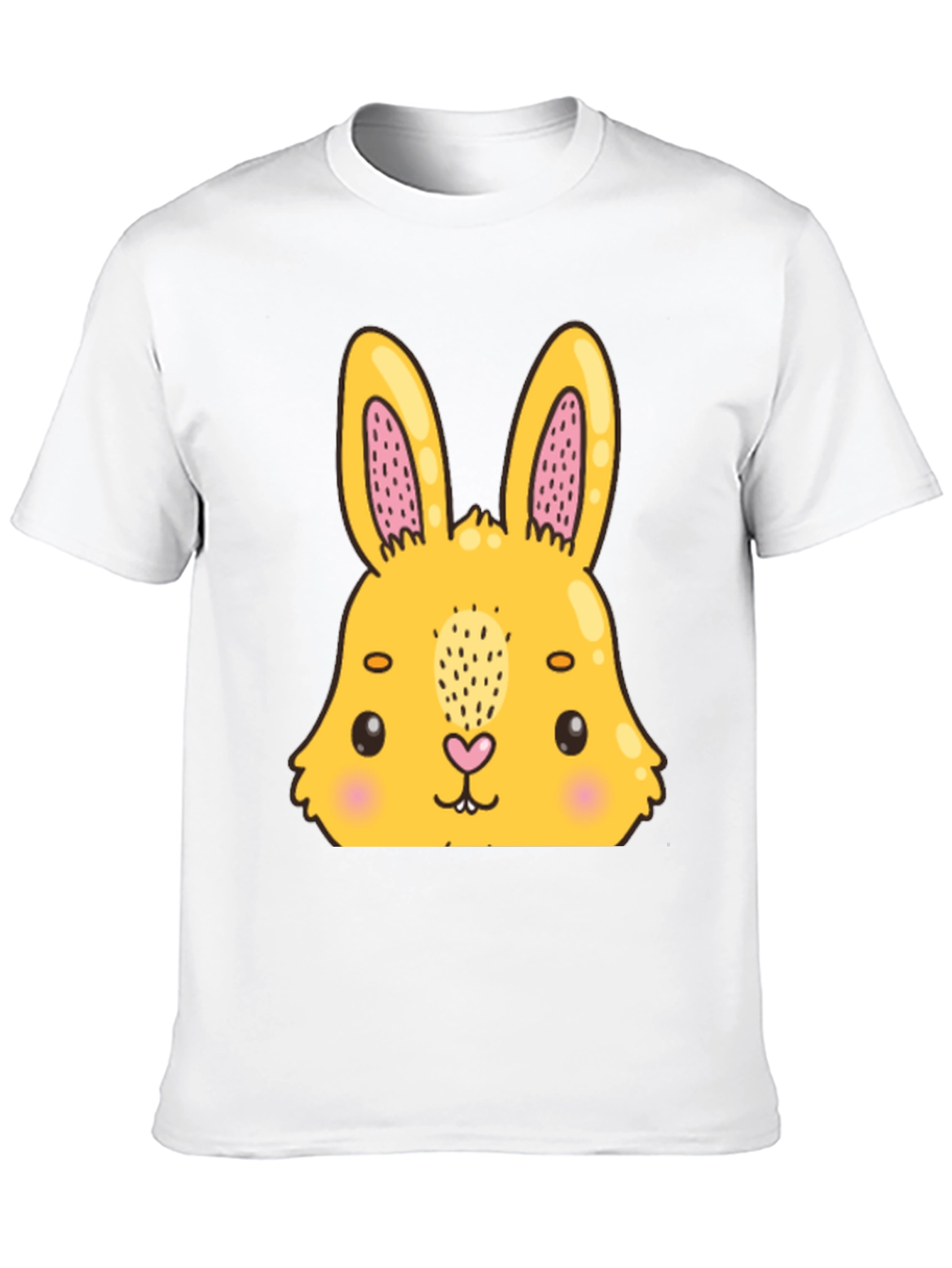 Cute Bunny Graphic Black T-Shirt