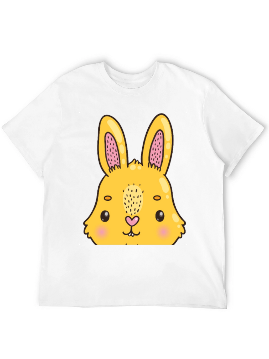 Cute Bunny Graphic Black T-Shirt