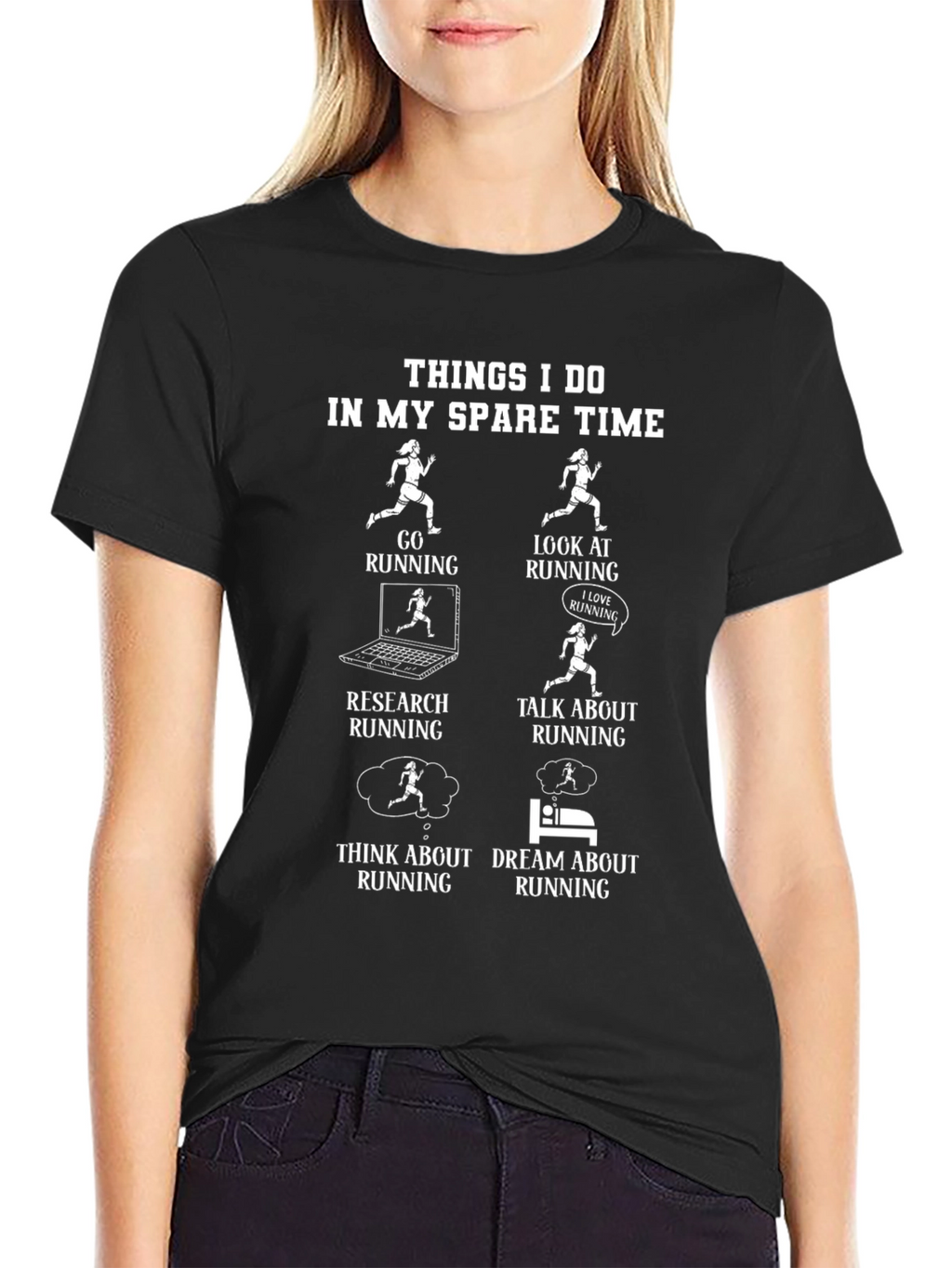 Running T-Shirt: Spare Time Runner Graphic Tee