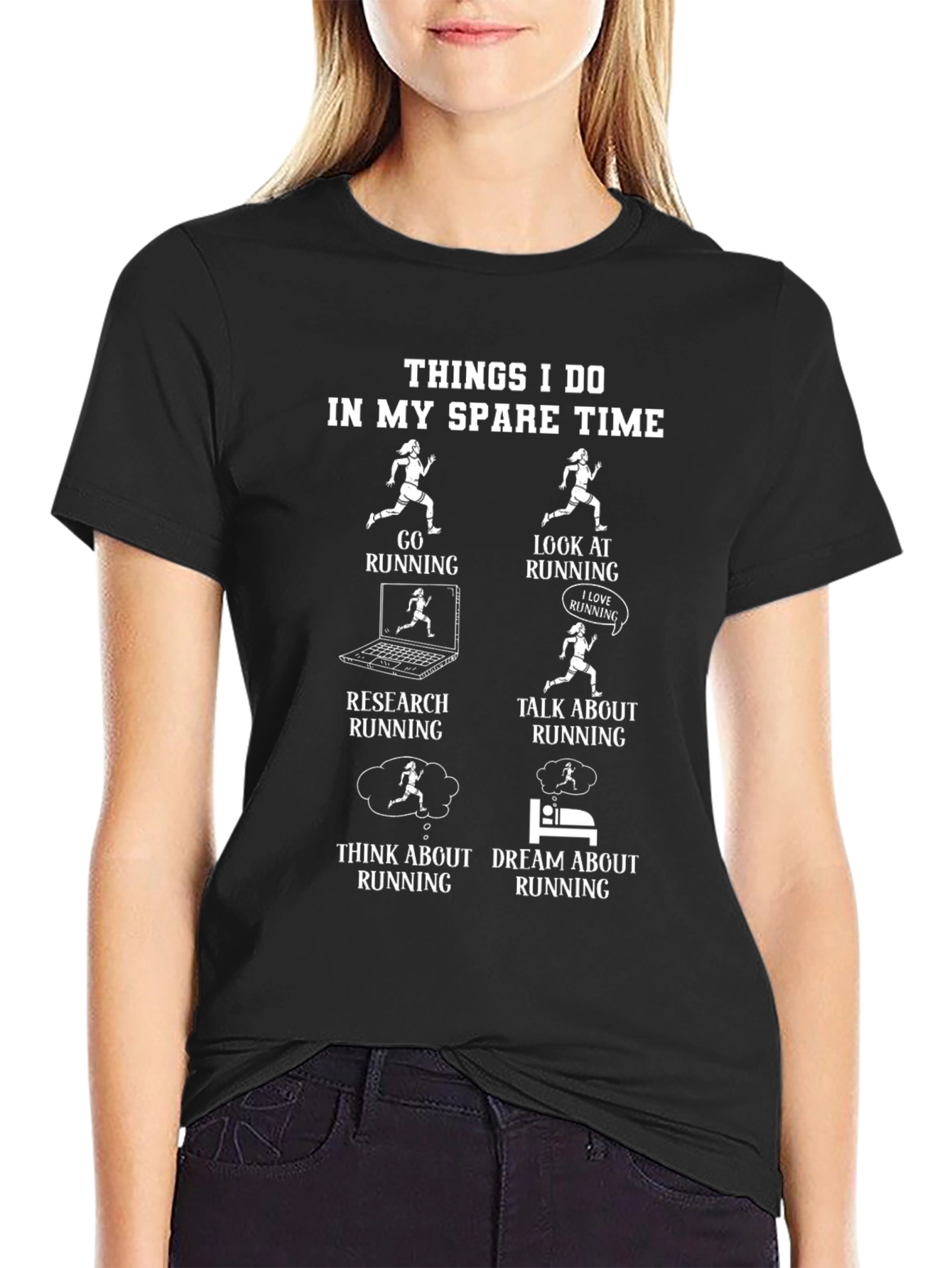 Running T-Shirt: Spare Time Runner Graphic Tee