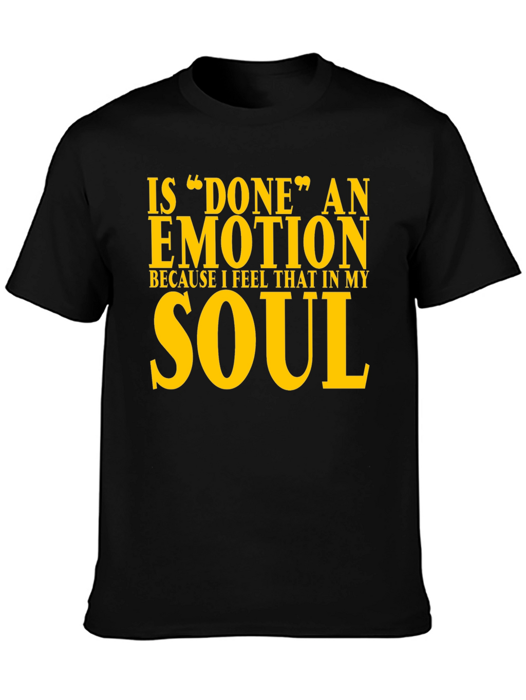 Done Emotion Black Cotton Graphic Tee