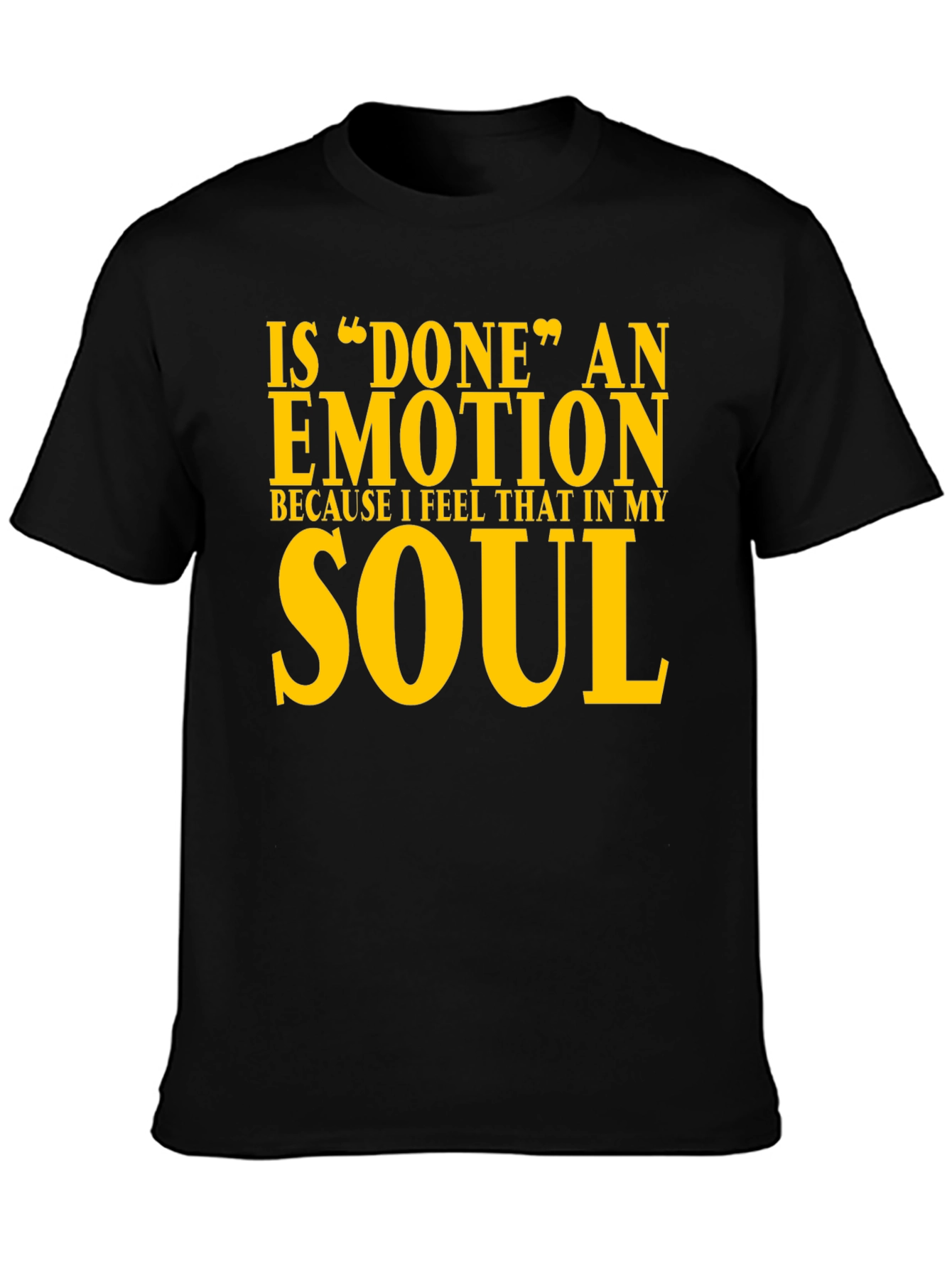 Done Emotion Black Cotton Graphic Tee