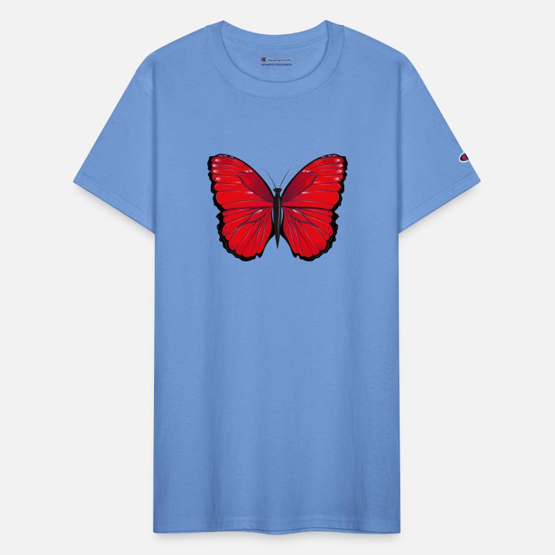 red butterfly hand drawn and colored