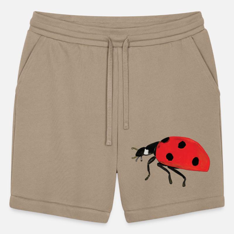 Red Lady Bug Walking Illustration