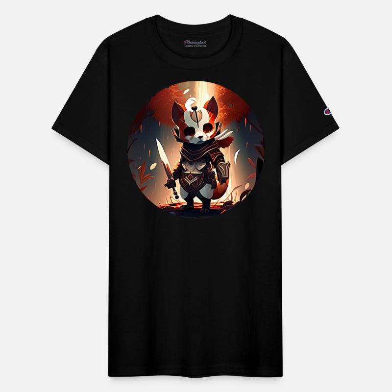 Red Panda Masked Warrior Character Portrait 2