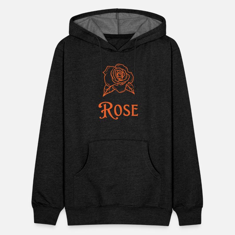 Red Retro Modern Rose Flower