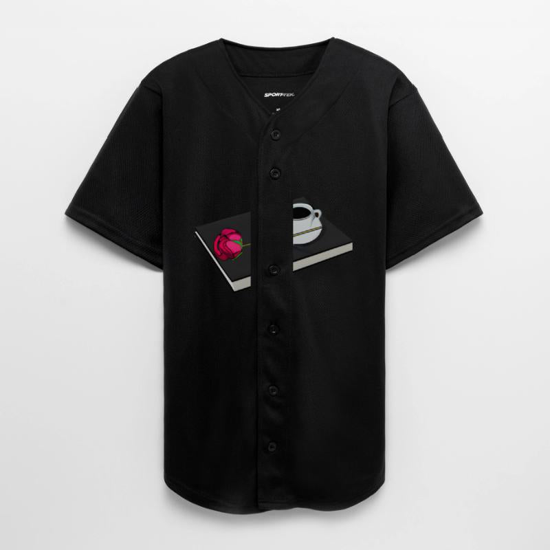 Red Rose And Cup Of Coffee On Black Hardcover Book