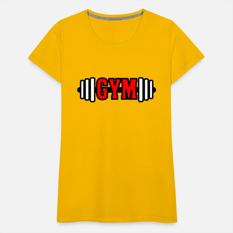 Red text 'GYM' gym emblem