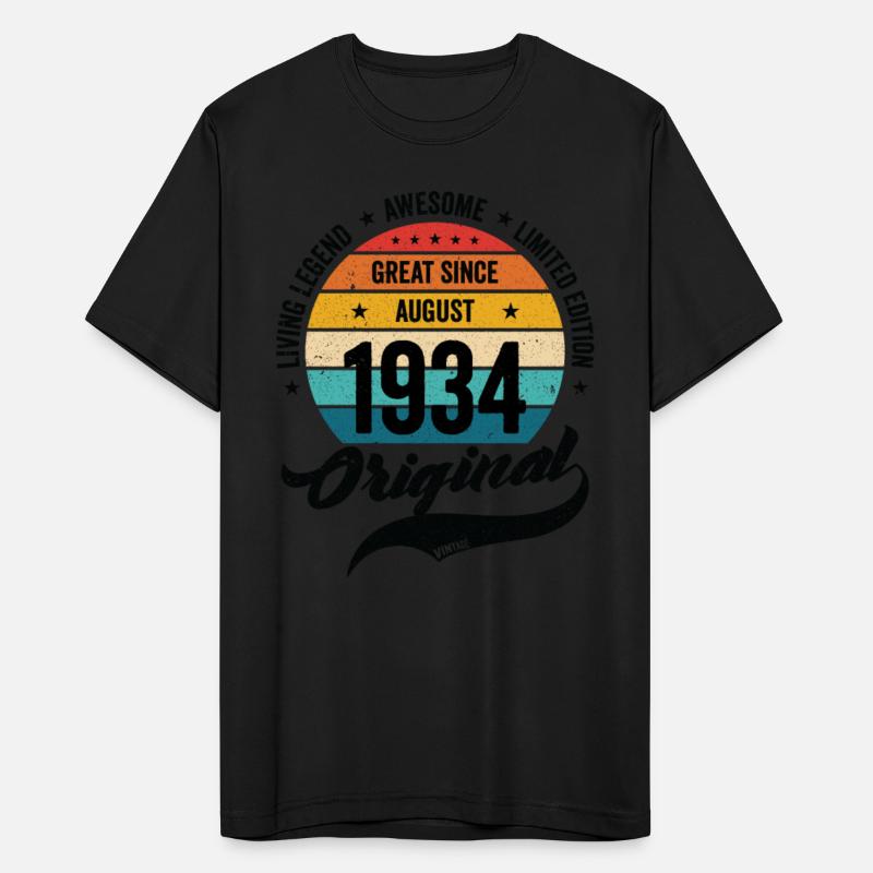 Retro 90 Years August 1934 Birthday Vintage Bday