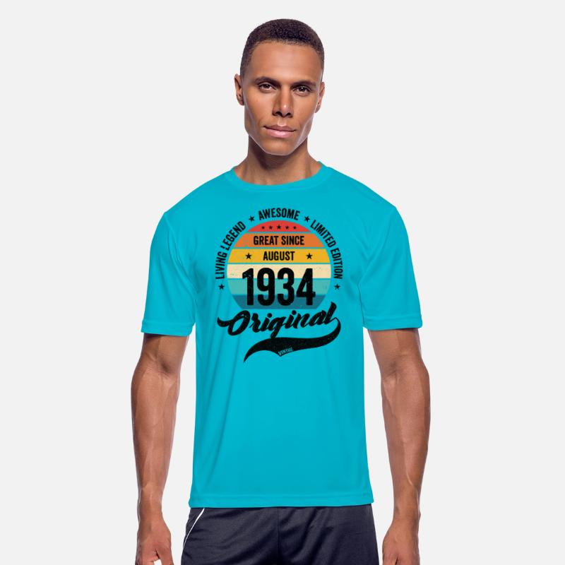 Retro 90 Years August 1934 Birthday Vintage Bday